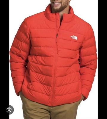 NUEVO The North Face Big Aconcagua 3 Chaqueta Puffer 600 Relleno Hombres 3X Rojo Ardiente Foto 1 de 4