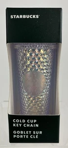 Starbucks 2023 Studded Iridescent Schlüsselanhänger Mini Bling Cold Cup Neu - Bild 1 von 6