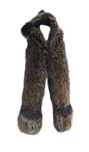 Bufanda para mujer SpiritHoods acrílico imitación piel peluda con capucha lobo rojo - Imagen 1 de 8