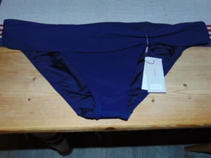 F&F Luxury Bikini Bottoms Fold Over Waistband Hipster Style 22 Navy BNWT - Picture 1 of 1