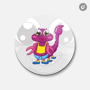 Animal Escorpio | Imán decorativo redondo de 4"" X 4"" - Imagen 1 de 2