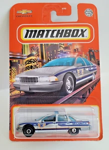 Matchbox 2022 MBX Metro 67/100 Chevy Caprice Classic Police Silver Sky Busters - Picture 1 of 3
