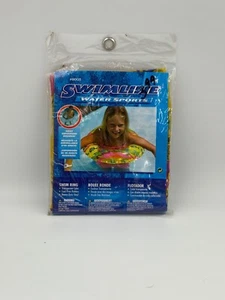 Swimline Water Sports Inflatable Swim Ring For Kids - yellow with colorful desig - Picture 1 of 3
