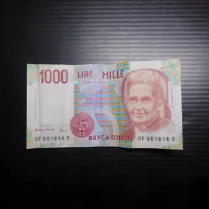 N24.152 Currency Bill Banca Italia 1000 Lira DF601814F Maria Montessori 1990 - Picture 1 of 14