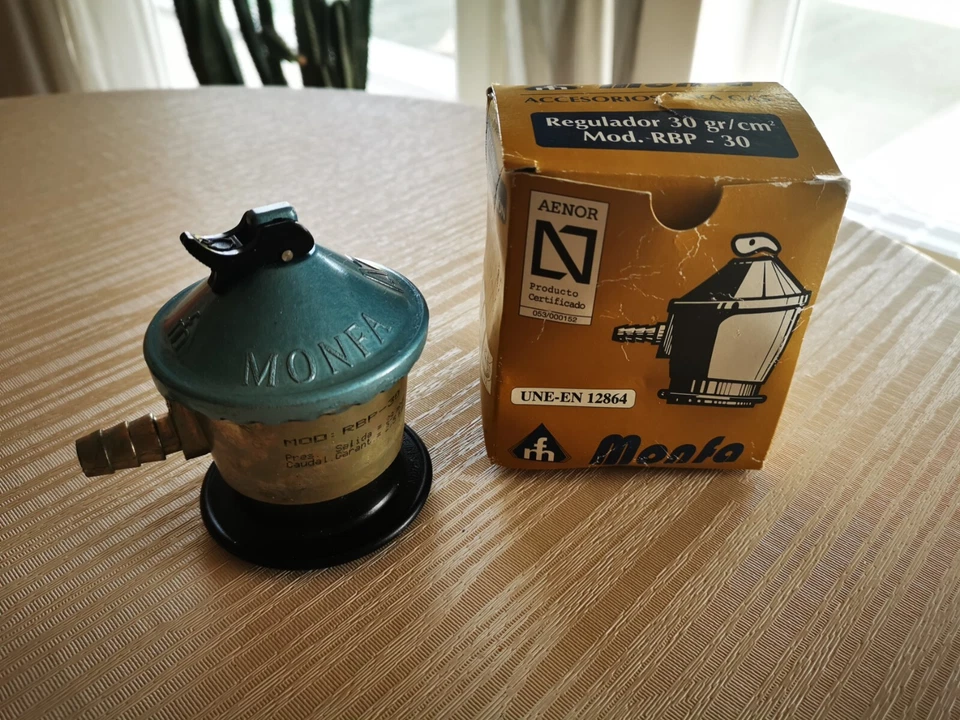 Regulador de gas Monfa RBP - 30 regulador de gas de camping español regulador de gas butano/propano NUEVO  Foto 1 de 4