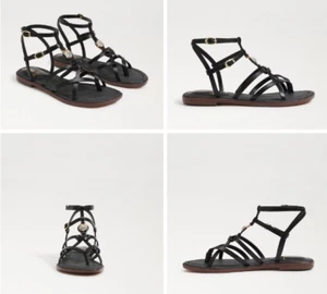 Sam Edelman Gwen Black Leather Gladiator Sandal Womens US sizes 6-10/NIB - Picture 1 of 1