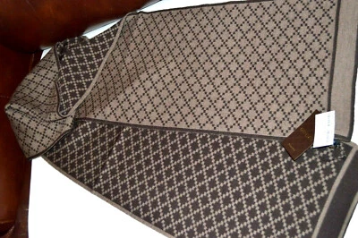 NUEVO SILENCIADOR BUFANDA GUCCI 347965 UNISEX 100% LANA DIAMANTE REVERSIBLE MARRÓN/BRONCEADO Foto 1 de 4