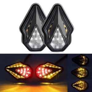 2x Motorcycle LED Flush Mount Turn Signals Indicators Blinker Light For Suzuki - Picture 1 of 6