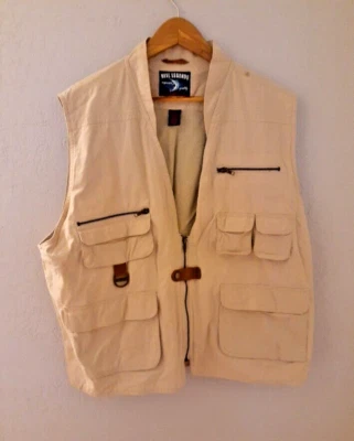 Reel Legends Authentic Performance Clothing Beige 1/2 Zip Fishing Vest Size XXL - Image 1 of 4