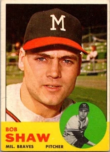1963 Topps #255 Bob Shaw Milwaukee Braves *EXNM1 - Picture 1 of 2