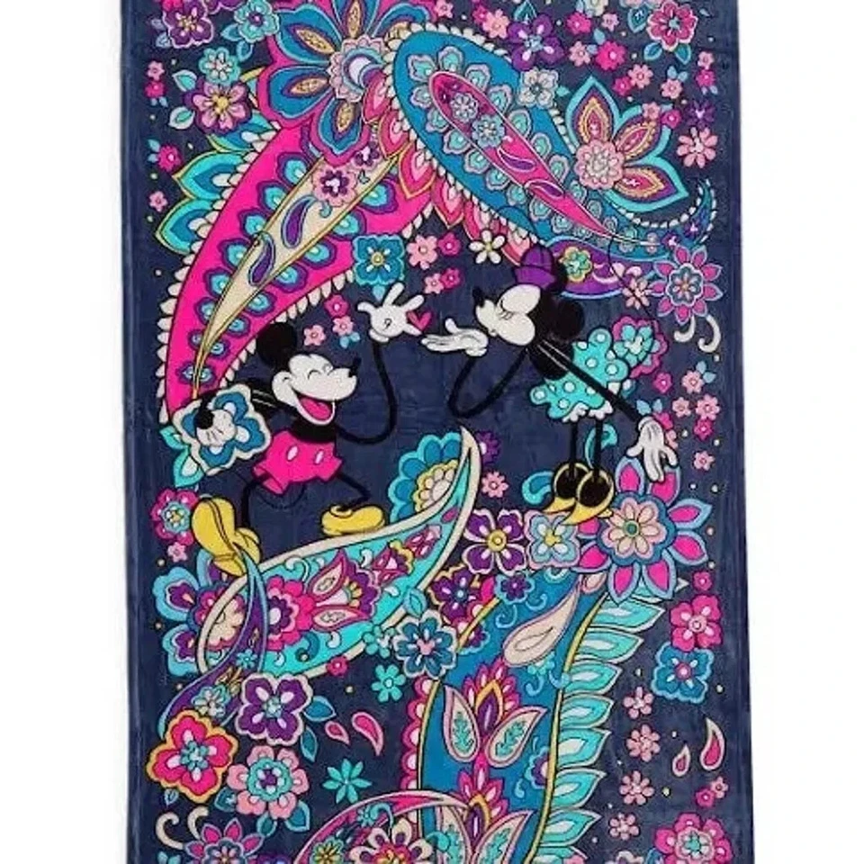 VERA BRADLEY COBERTOR DE PELÚCIA SENSACIONAL SEIS PAISLEY MICKEY MINNIE 80"X50" - Imagem 1 de 1