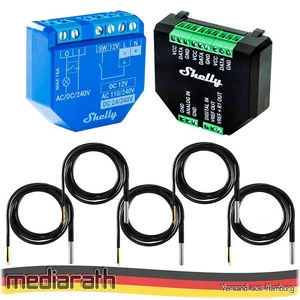 Shelly Plus 1 + Plus Addon + DS18B20 Temp Sensor 16A DC-AC Smart WiFi Relais - Bild 1 von 33