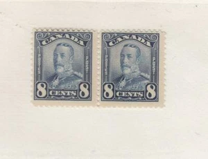 CANADA (MK2835) # 154 FVF-MNH 8 quilates 1928 PAR DE ROLLOS REY GEORGE V / CV AZUL $40 - Imagen 1 de 1