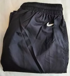 Nike Clima.Fit Sweatpants Adults S Y2K Black Ankle Zip Elastic Waist Zip Pockets - Picture 1 of 11
