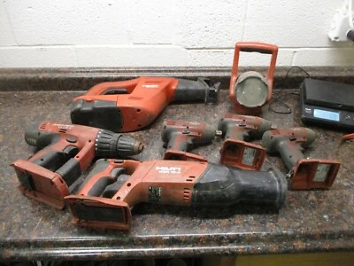 LOTE DE 7 HERRAMIENTAS INALÁMBRICAS HILTI TALADRO DE IMPACTO SIERRA ZALL LINTERNA ENVÍO GRATUITO  Foto 1 de 4