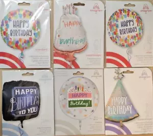 HAPPY BIRTHDAY BALLOONS ~ Cake Birthday BALLOONS ~ Party Hat BALLOONS ~YOU PICK - Picture 1 of 26