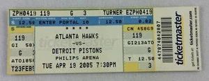 NBA 2005 04/19 Detroit Pistons at Atlanta Hawks Ticket-Josh Smith 18pts - Picture 1 of 1