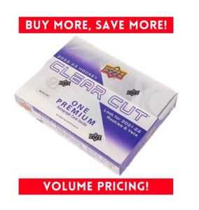 2022-23 Upper Deck Clear Cut Hockey Hobby Box One Premium Auto Per Box - Sealed - Picture 1 of 7