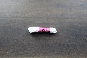 NUEVO 25 PULGADAS BLANCO ALGODÓN REDONDO ATLÉTICO CORDONES FÚTBOL TENIS ZAPATOS DEPORTIVOS ENCAJE - Imagen 1 de 2