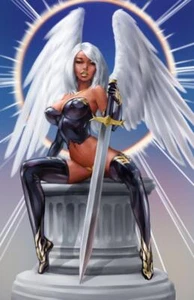 Impresión en papel aluminio: ángel africano con espada - 11x17" - Imagen 1 de 1