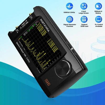 New SA5 100K-5.3GHz Handheld Spectrum Analyzer Signal Generator With 4" IPS LCD - Image 1 of 4