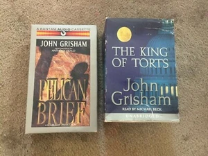 JOHN GRISHAM- THE PELICAN BRIEF & THE KING OF- AUDIOBOOK- 12 CASSETTE- COMPLETE - Picture 1 of 3