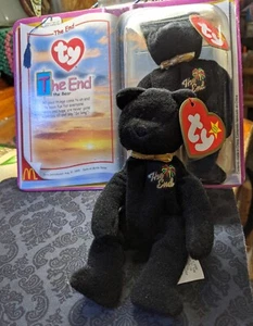 TY Teenie Beanie Babies 2000 THE END Bear McDonald's Sealed Black Bear Collector - Picture 1 of 16