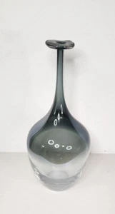15" mundgeblasene Glaskunst Bleistift Hals Vase, schwer! - Bild 1 von 10