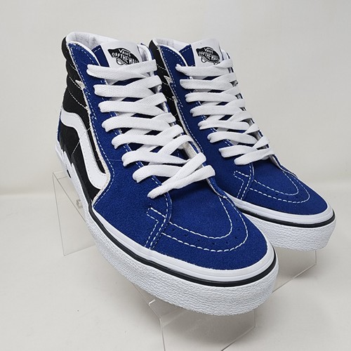 Scarpe da skateboard Vans uomo 5 5 blu Sk8 Hi Bolt scamosciate scarpe stringate sneakers