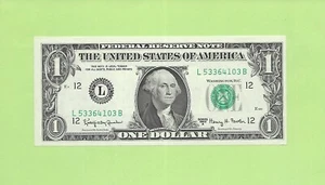 1963A ..UNCIRC $1  L 5336 4103 B  .... 1963A $1  L-B      NICE NOTE        FRN - Picture 1 of 2