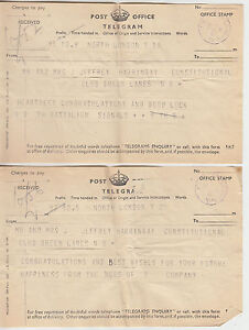 1941 lot - 4 x Post Office telegrams sent from 9th Battalion Signals / B Company