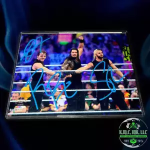 *WWE ROMAN REIGNS SETH ROLLINS DEAN AMBROSE 3X SIGNED AUTOGRAPHED 8X10 SHIELD VE - Picture 1 of 1