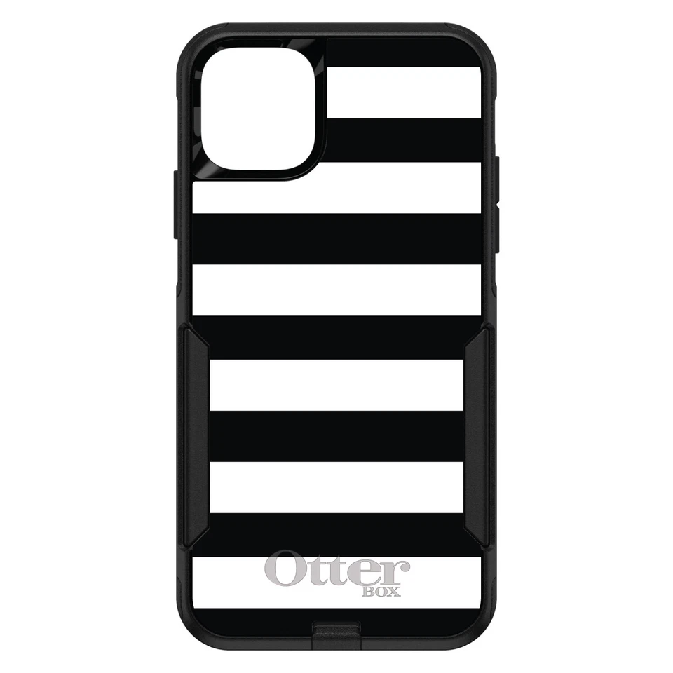 OtterBox Commuter for Apple iPhone (Pick Model) Black & White Bold Stripes - Image 1 of 1