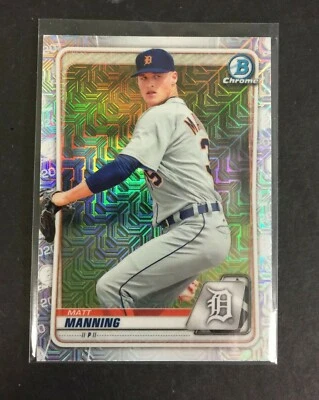 2020 BOWMAN CHROME BASEBALL CARD MOJO RC REFRACTOR MATT MANNING FREE S&H M2  99  - Image 1 of 2