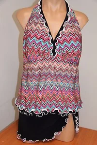 Neu mit Etikett Profile Badeanzug Tankini Bikini 2-teiliges Set Übergröße 20 W Multi Rock Neckholder - Bild 1 von 5