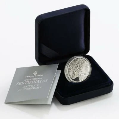 Lithuania 10 litu Lithuanian Culture series Fine Arts proof silver coin 2012 - Image 1 of 4