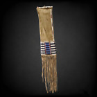 Native Indian Beaded Leather Beaded Pouch, Hide  Pipe Bag Beautiful Look Bag