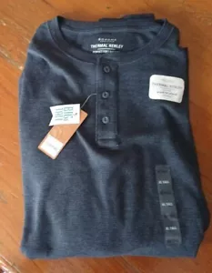 Camicia uomo Sonoma Life + Style manica lunga nera termica Henley XLT (alta) - Foto 1 di 4