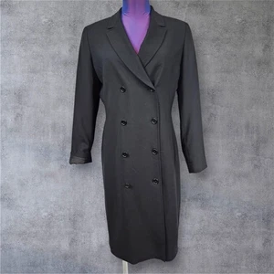 Brooks Brothers Women Black Double Breasted Blazer Dress Made in Italy Size 6 - Picture 1 of 8
