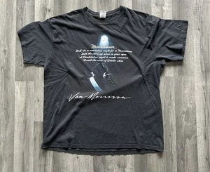 Van Morrison XL Moondance Music Black T-shirt Tee Top Lyrics Gildan Rare - Picture 1 of 8