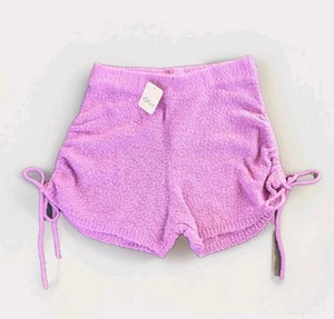 Nuevo con etiquetas Pantalones Cortos Suéter Free People Beach Abby Talla Pequeña S Púrpura Tejido Cordón Lateral - Imagen 1 de 6