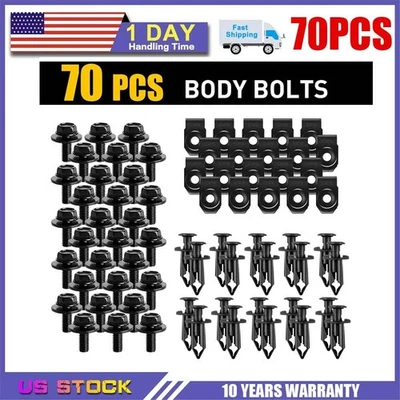 70x For Mazda Body Bolts & U-nut Clips-M6 Engine Under Cover Splash Shield Guard Foto 1 de 4