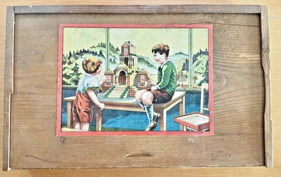 VTG 1920s 1930s German? Wooden Childrens Toy 64 Building Blocks In Wooden Box - Image 1 of 4