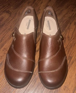 Clarks Collection Hope Roxanne braune gepolsterte Damen-Slipper Größe 10 Halbschuhe - Bild 1 von 5
