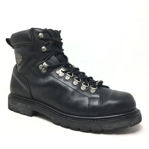 Harley Davidson Dipstick Motorcycle Boots Biker Shoes Mens Size 10.5 W Black - Picture 1 of 9