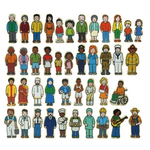 The Freckled Frog Wooden Village People - 42 Pieces - Picture 1 of 7