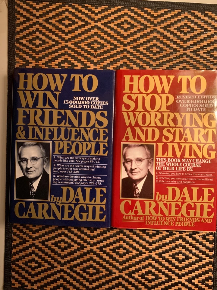 DALE CARNEGIE LOT How to Win Friends Influence People Stop Worrying Start Living Foto 1 de 4