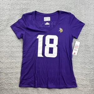 NFL Minnesota Vikings Women's Small V-Neck Short Sleeve T-Shirt 18 Jefferson - Picture 1 of 8