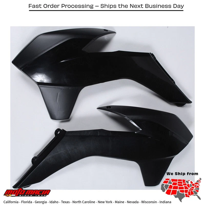 Radiator SHROUDS 黑色 KTM 350 EXC-F 2014-2016 KTM 500 XCF-W 2013-2015 KTM 350 — 第 1/1 张图片