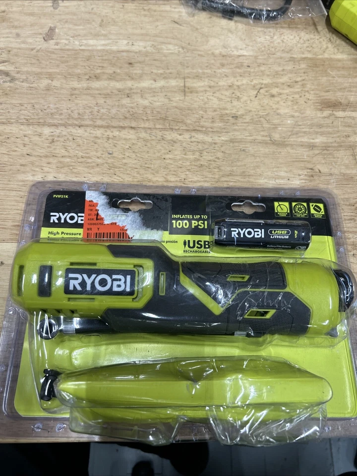 NUEVO RYOBI FVIF51K 4V Kit Inflador Alta Presión Foto 1 de 1